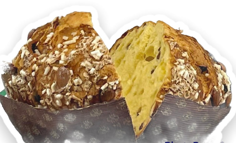 Panettone artigianale al pistacchio con delicata crema di pistacchio