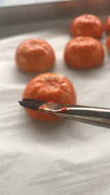 Decorazione a mano della Frutta Martorana a forma di mandarini