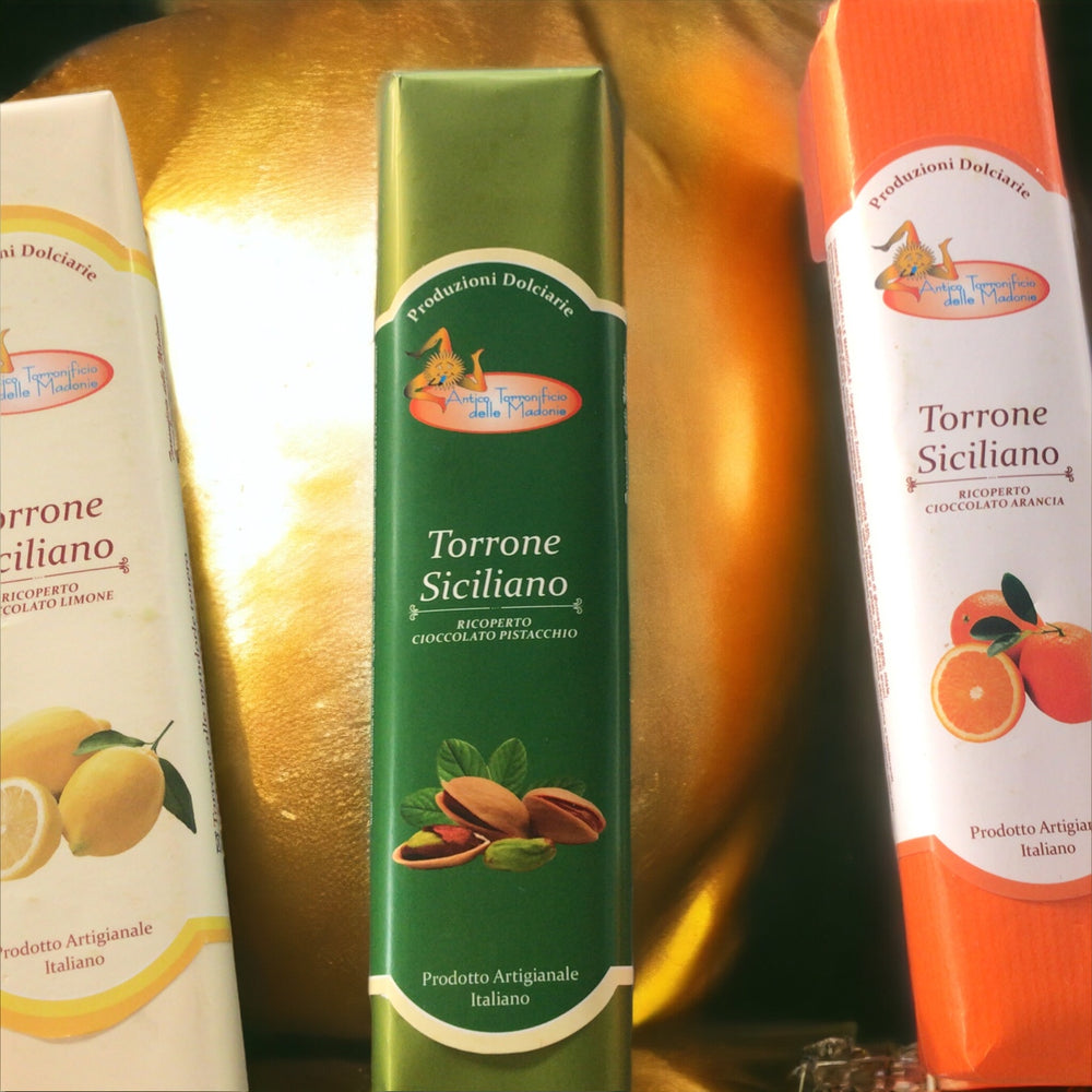 Torrone alle mandorle ricoperto di cioccolato