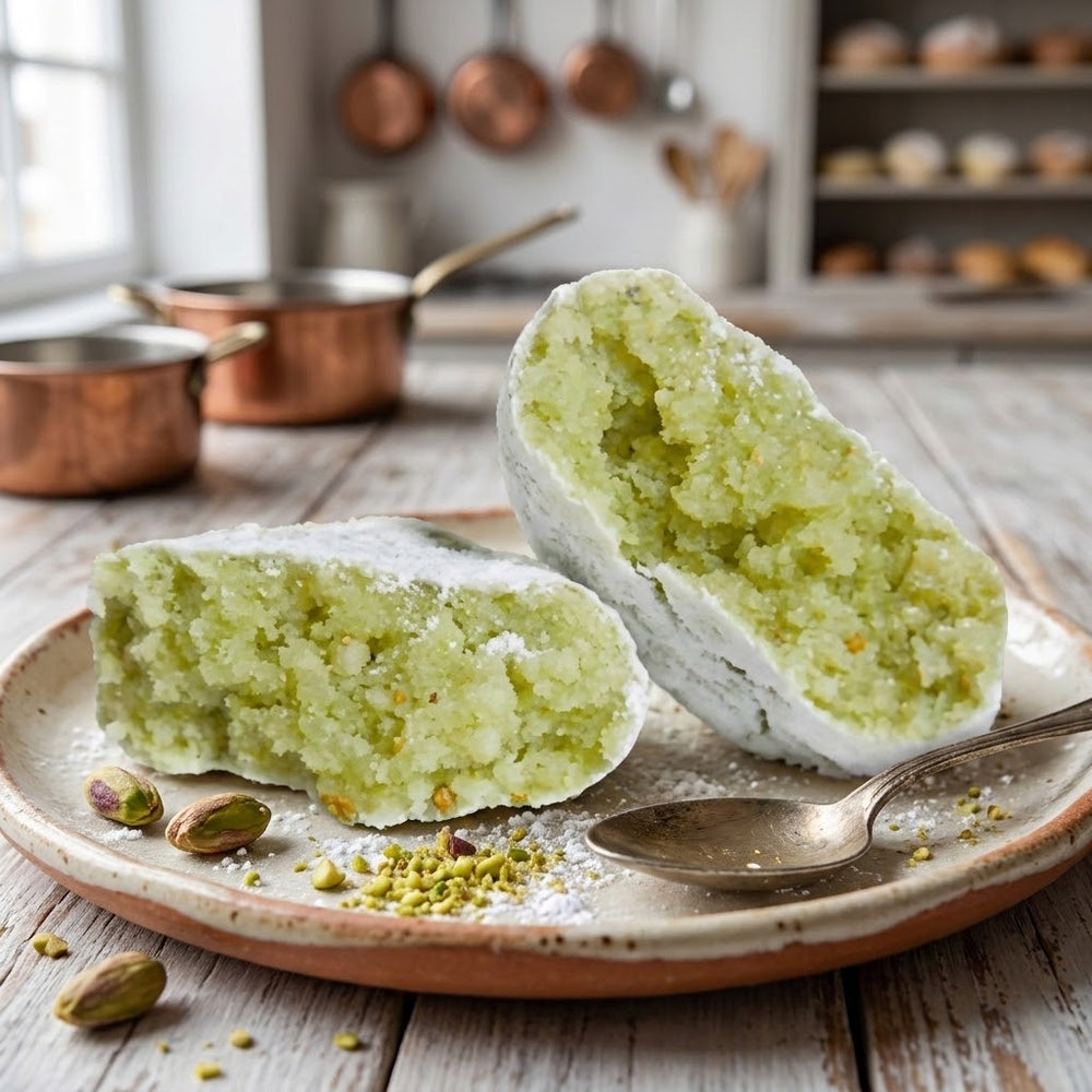 Biscotti di mandorla al pistacchio