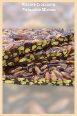 Croccante artigianale al pistacchio tagliato in stecche sottili